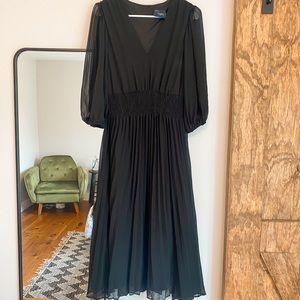 Black midi dress